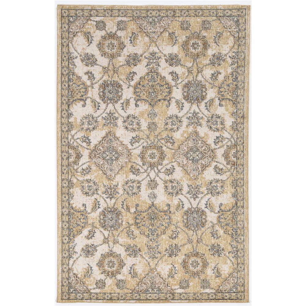 KAS 6820 Ria 2 Ft. 3 In. X 3 Ft. 3 In. Rectangle Rug in Ivory Sand
